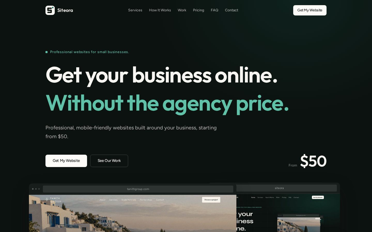 Siteora website